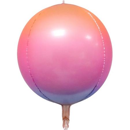 Folie ballon Fluoriserend 4 D| 22 inch | 55 cm | Oranje| Roze| Paars|Blauw | DM-Products